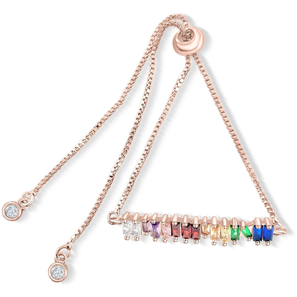 Blush & Whimsy Bracelet Celeste - Rainbow Bar Bracelet
