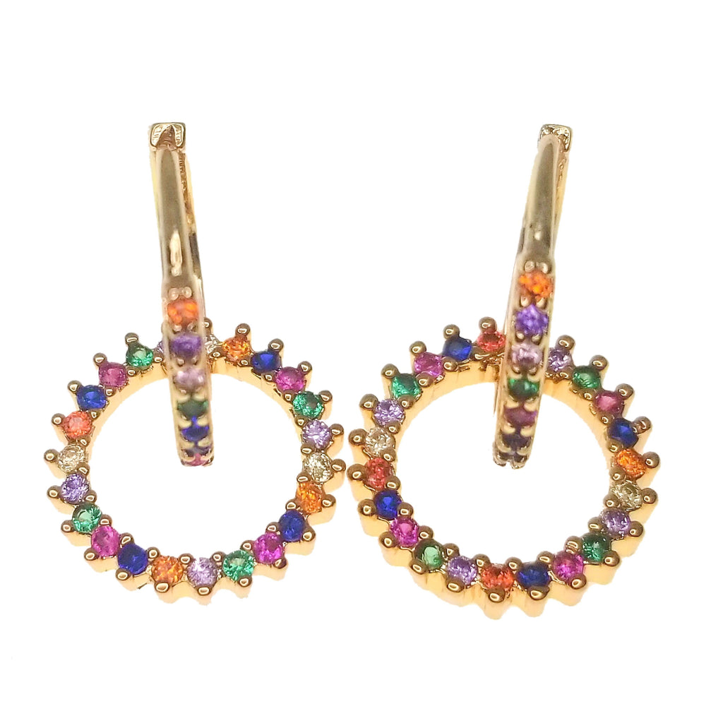 Blush & Whimsy Earring Adiana - Rainbow Infinity Hoop Earrings
