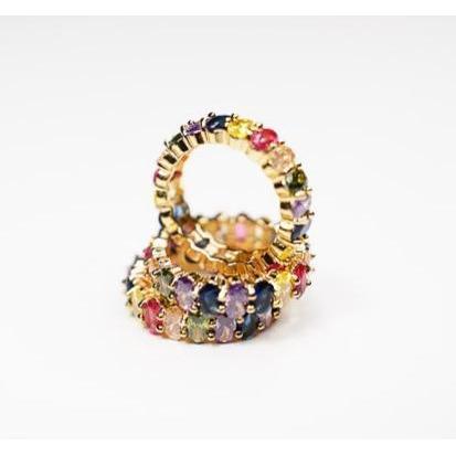 Blush & Whimsy Ring Aerowen - Oval Rainbow Eternity Ring